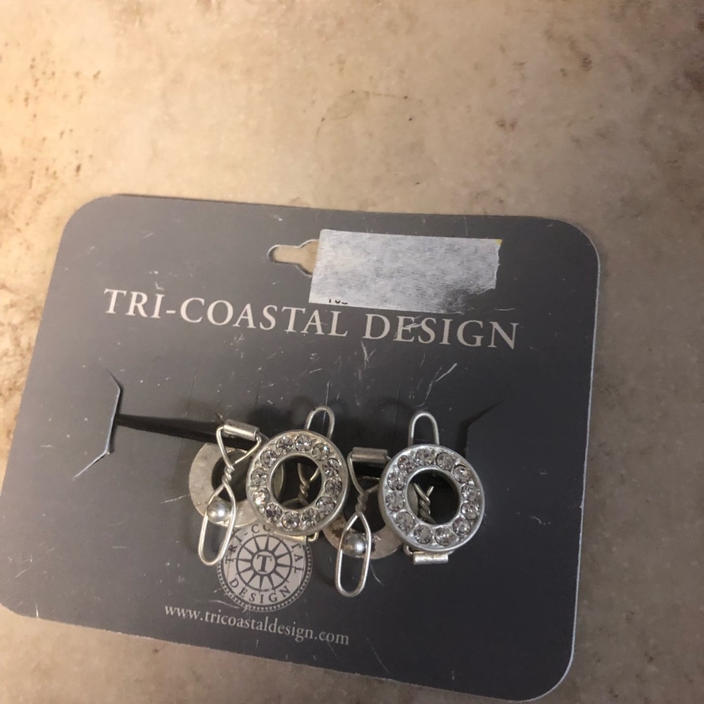 Tri-Coastal Design Silver Crystal Hair Clips- 39A $25 or $20 w/offer